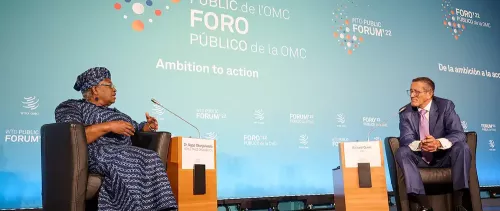 Public Forum 2022 opens with DG Okonjo-Iweala warning against “business as usual”