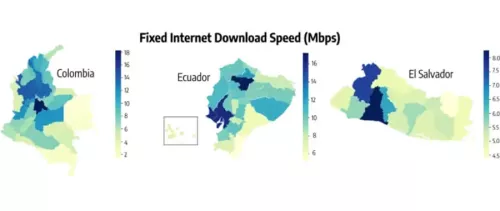 The adoption of non-pharmaceutical interventions and the role of digital infrastructure during the COVID-19 pandemic in Colombia, Ecuador, and El Salvador