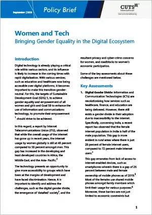 Women and Tech : Bringing Gender Equality in the Digital Ecosystem