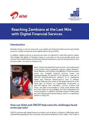 Reaching Zambians at the Last Mile with Digital Financial Services