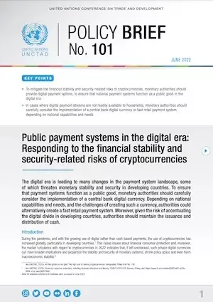 Public payment systems in the digital era: Responding to the financial stability and security-related risks of cryptocurrencies | Policy Brief No. 101