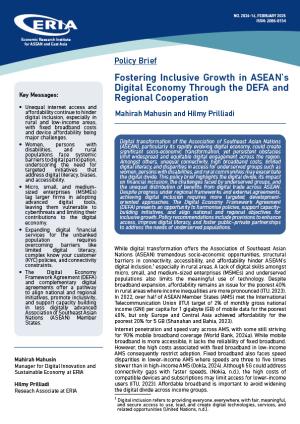 publication Fostering Inclusive Growth in ASEAN’s Digital Economy Through the DEFA and Regional Cooperation