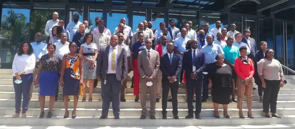 AfDB staff along with Government of Mozambique personnel take part in the first day of training at the Radisson Blu