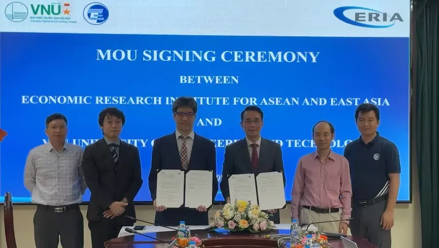 ERIA and University of Engineering and Technology Vietnam National University Sign MoU on Digital Innovation